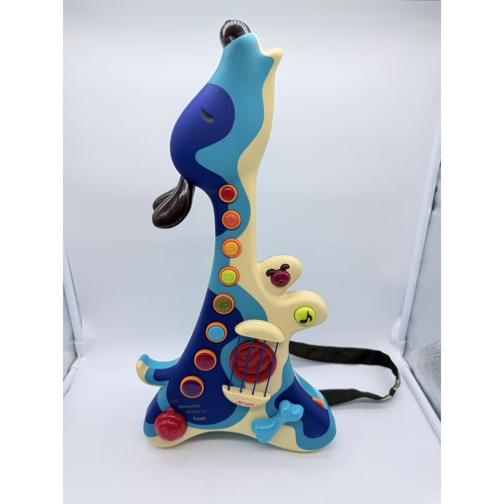 My B. toys Puppy Dog Child Guitar Music Sounds Whammy Bar Strap Strum Blue
